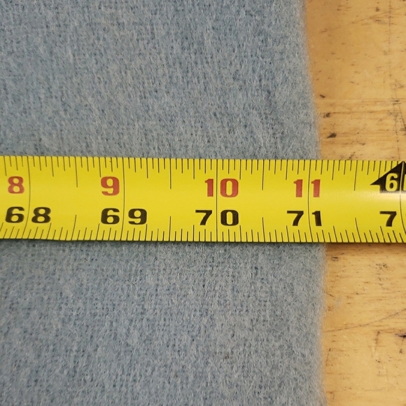 Vintage Eaton Blue 100% Pure New Wool Blanket 71x 89 Approx - Picture 5 of 9